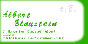 albert blaustein business card